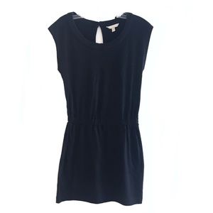 🆕 Banana Republic Black Jersey Gathered Waist Dress